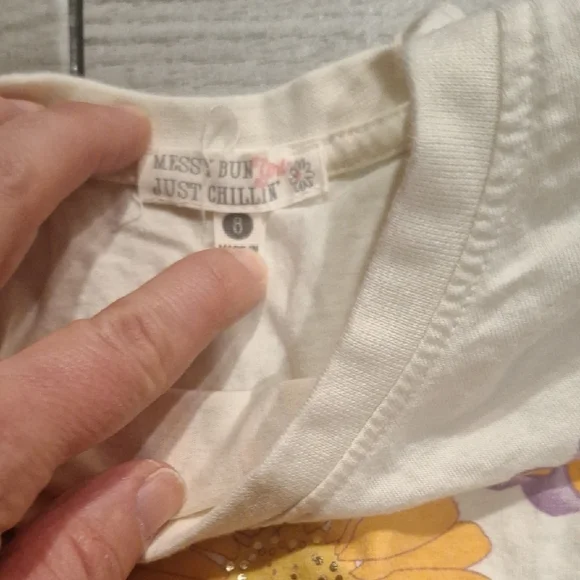 🐬floral Print Good Things Girls Tee - Picture 2 of 2